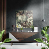 Flower Brushed Aluminium Dibond Wall Art.